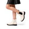 DREAM PAIRS Bottes Fille à Fermeture Éclair Côté Bottines Chelsea Mode Confortables Chaussures Enfant pour École et Loisirs(Blanc Noir)