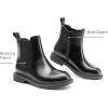 DREAM PAIRS Bottes Fille à Fermeture Éclair Côté Bottines Chelsea Mode Confortables Chaussures Enfant pour École et Loisirs(Noir)