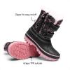 DREAM PAIRS Bottes Neige Enfant Fille Garçon Chaudes Imperméables Antidérapantes Hiver Extérieur(Noir Rose)