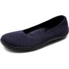 DREAM PAIRS Ballerines Femme Confortable Chaussures Plates pour Femmes Tissu Tricoté Respirant DWUMFA2509(Marine)