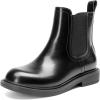 DREAM PAIRS Bottes Fille à Fermeture Éclair Côté Bottines Chelsea Mode Confortables Chaussures Enfant pour École et Loisirs(Noir)