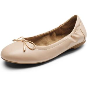 DREAM PAIRS Ballerines Femme Chaussures Classiques Ballerines Plates Femmes Élégantes(Nude)