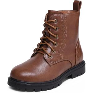 DREAM PAIRS Bottes pour Filles Botte à la Mode Chaussures Enfants Chaudes(Marron Pu)