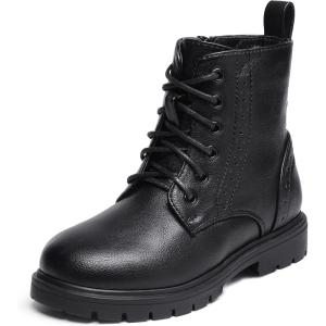DREAM PAIRS Bottes pour Filles Botte à la Mode Chaussures Enfants Chaudes(Noir Pu)