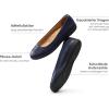DREAM PAIRS Ballerines Femme Confortable Chaussures Plates pour Femmes Elégantes à Enfiler Antidérapante SDFA2306W(Marine)