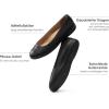 DREAM PAIRS Ballerines Femme Confortable Chaussures Plates pour Femmes Elégantes à Enfiler Antidérapante SDFA2306W(Noir)