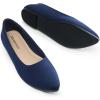 DREAM PAIRS Ballerines Femme Confortables à Bout Pointu en Suédine, Chaussures Plates à Enfiler pour Travail, Bureau ou Sorties(Marine)