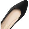 DREAM PAIRS Ballerines Femme Confortables à Bout Pointu en Suédine, Chaussures Plates à Enfiler pour Travail, Bureau ou Sorties(Noir)