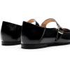 DREAM PAIRS Ballerines Femme Mary Jane à Bout Carré, Chaussures Plates Confortables à Enfiler pour Bureau, Travail, Sorties ou Tenue Quotidienne(Noir Huile)
