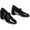 Dream Pairs Escarpins pour Femme – Plateforme épaisse Mary Janes – Boucle – Appartements – Bouche Plate – Japonais – Mignon – Chaussures de Princesse Lolita(Noir)