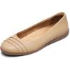 DREAM PAIRS Ballerines Femme Confortable Chaussures Plates pour Femmes Elégantes à Enfiler Antidérapante SDFA2306W(Nu)