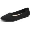 DREAM PAIRS Ballerines Femme Confortables à Bout Pointu en Suédine, Chaussures Plates à Enfiler pour Travail, Bureau ou Sorties(Noir)