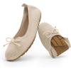 DREAM PAIRS Ballerines Femme Légères Chaussures Plates pour Femmes Confortable Respirant Pliable DWUMFA2502(Tout Nu)