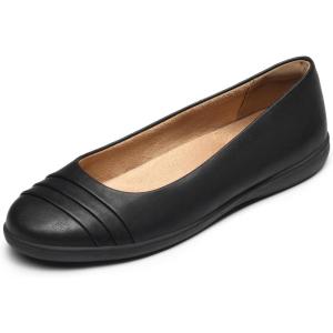 DREAM PAIRS Ballerines Femme Confortable Chaussures Plates pour Femmes Elégantes à Enfiler Antidérapante SDFA2306W(Noir)