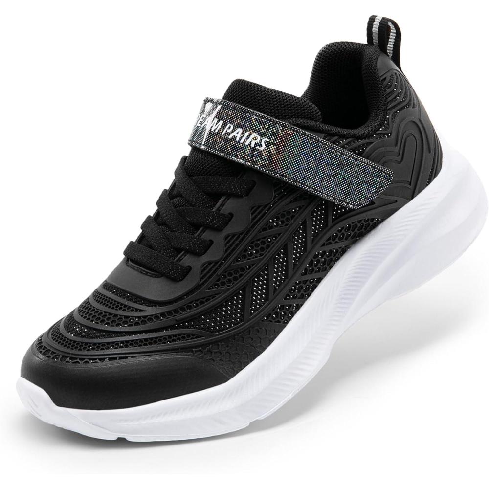 imageDREAM PAIRS Kids Chaussures de Course pour Enfants Confortabe et Lger Chaussure de Sport pour Garon FilleNoir