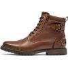 Bruno Marc Bottes de moto à lacets classiques pour homme avec fermeture éclair latérale(Chameau)