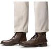 Bruno Marc Bottes de moto à lacets classiques pour homme avec fermeture éclair latérale(Marron)