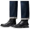 Bruno Marc Bottes de moto à lacets classiques pour homme avec fermeture éclair latérale(Noir)