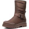 DREAM PAIRS Botte de Neige pour Femme Bottes de Hiver Chaussures Chaude SDSB2202W-E(Brun)