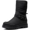 DREAM PAIRS Botte de Neige pour Femme Bottes de Hiver Chaussures Chaude SDSB2202W-E(Noir)