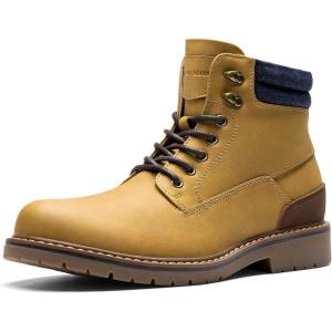 Bruno Marc Bottes Hiver Hommes – Bottines Courtes Chaudes et Doublées pour Garçons, Idéales pour Plein Air, Randonnée et Trekking(Jaune)