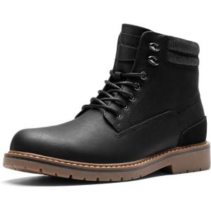 Bruno Marc Bottes Hiver Hommes – Bottines Courtes Chaudes et Doublées pour Garçons, Idéales pour Plein Air, Randonnée et Trekking(Noir)