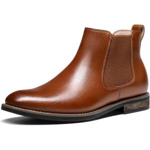 Bruno Marc Bottine Homme Cuir Chelsea Boots Mode Chaussures Confortables Bottes Hommes(Brun Pu)