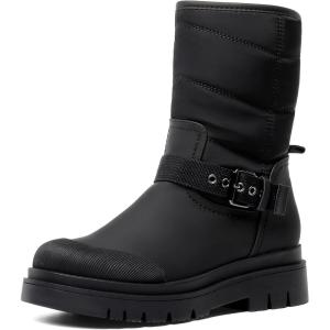 DREAM PAIRS Botte de Neige pour Femme Bottes de Hiver Chaussures Chaude SDSB2202W-E(Noir)