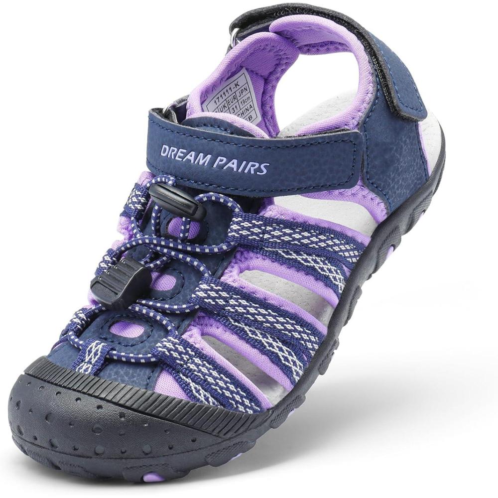 imageDREAM PAIRS KIDS Sandales de Sport pour Enfants Lgres et Respirantes Sandale Pratique pour Garons et FillesViolet