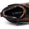Bruno Marc Bottes de Moto Classiques pour Hommes avec Fermeture à Lacets et Fermeture Éclair Latérale Botte Confortable pour Travail(Brun)