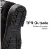 Bruno Marc Bottes de Moto Classiques pour Hommes avec Fermeture à Lacets et Fermeture Éclair Latérale Botte Confortable pour Travail(Noir)