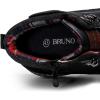 Bruno Marc Bottes de Moto Classiques pour Hommes avec Fermeture à Lacets et Fermeture Éclair Latérale Botte Confortable pour Travail(Noir)
