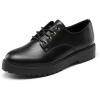 DREAM PAIRS Chaussures Classiques Oxford à Lacets pour Femmes, Chaussures d&rsquo;affaires Confortables pour Femmes.(Noir Pu)