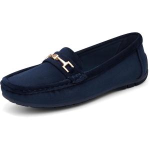 DREAM PAIRS Femmes Mocassins Loafers Confortables à Enfiler Chaussures Plates pour Marche Conduite(Bleu)