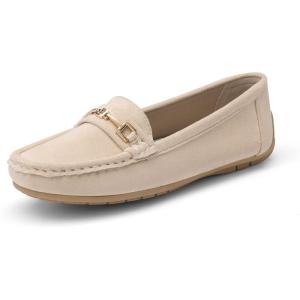 DREAM PAIRS Femmes Mocassins Loafers Confortables à Enfiler Chaussures Plates pour Marche Conduite(Kaki)