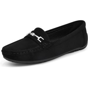 DREAM PAIRS Femmes Mocassins Loafers Confortables à Enfiler Chaussures Plates pour Marche Conduite(Noir)