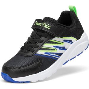 DREAM PAIRS Basket Enfant Garçon Fille Légères Respirantes Confortables Chaussures de Tennis pour Sport Quotidien et Course(Noir)