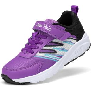 DREAM PAIRS Basket Enfant Garçon Fille Légères Respirantes Confortables Chaussures de Tennis pour Sport Quotidien et Course(Violet)