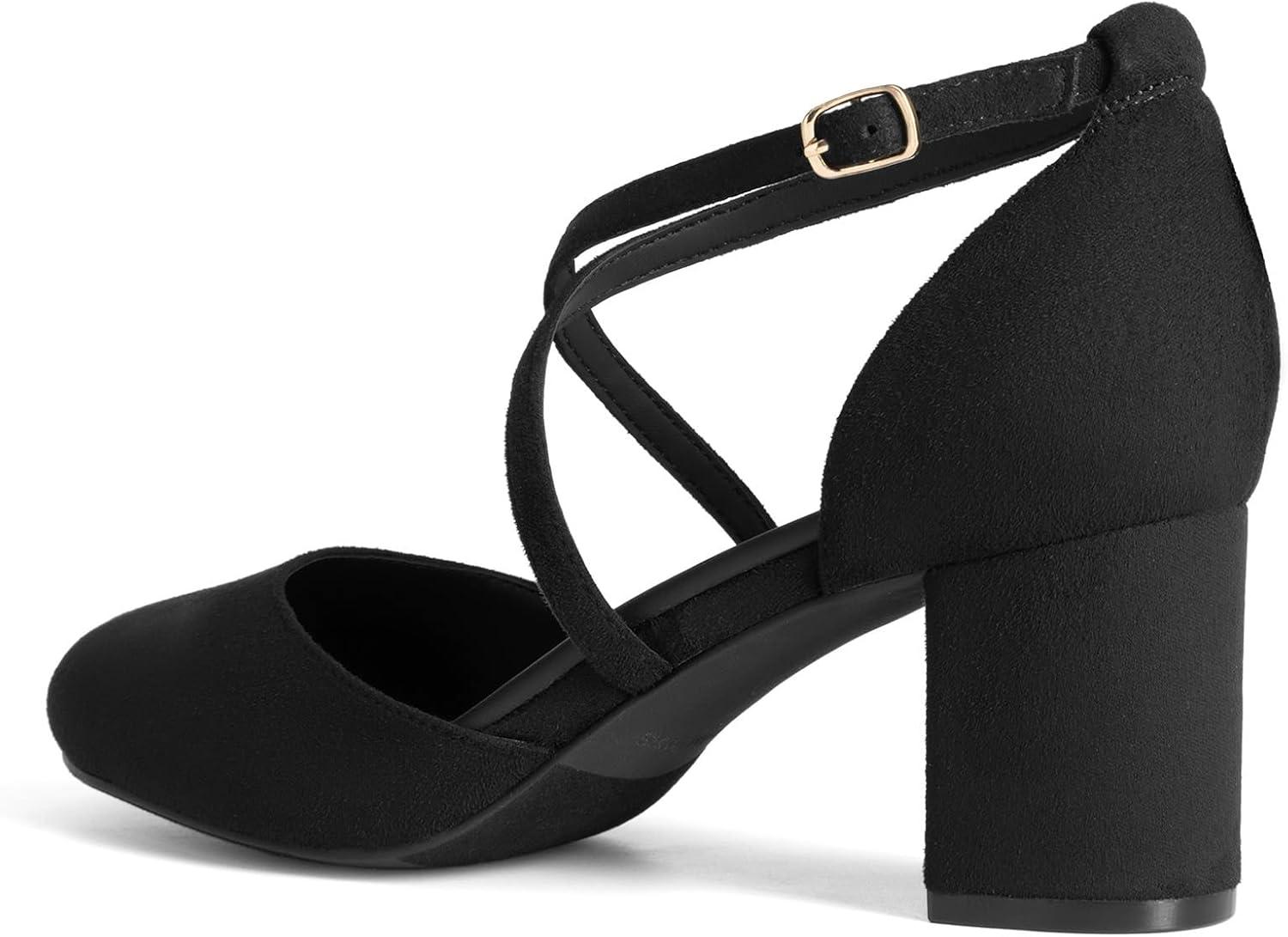image:imageDREAM PAIRS Escarpins Femme Petit Talon Chaussures lgantes et Confortables Womens Pumps pour Travail Mariage et SoireSude Noir